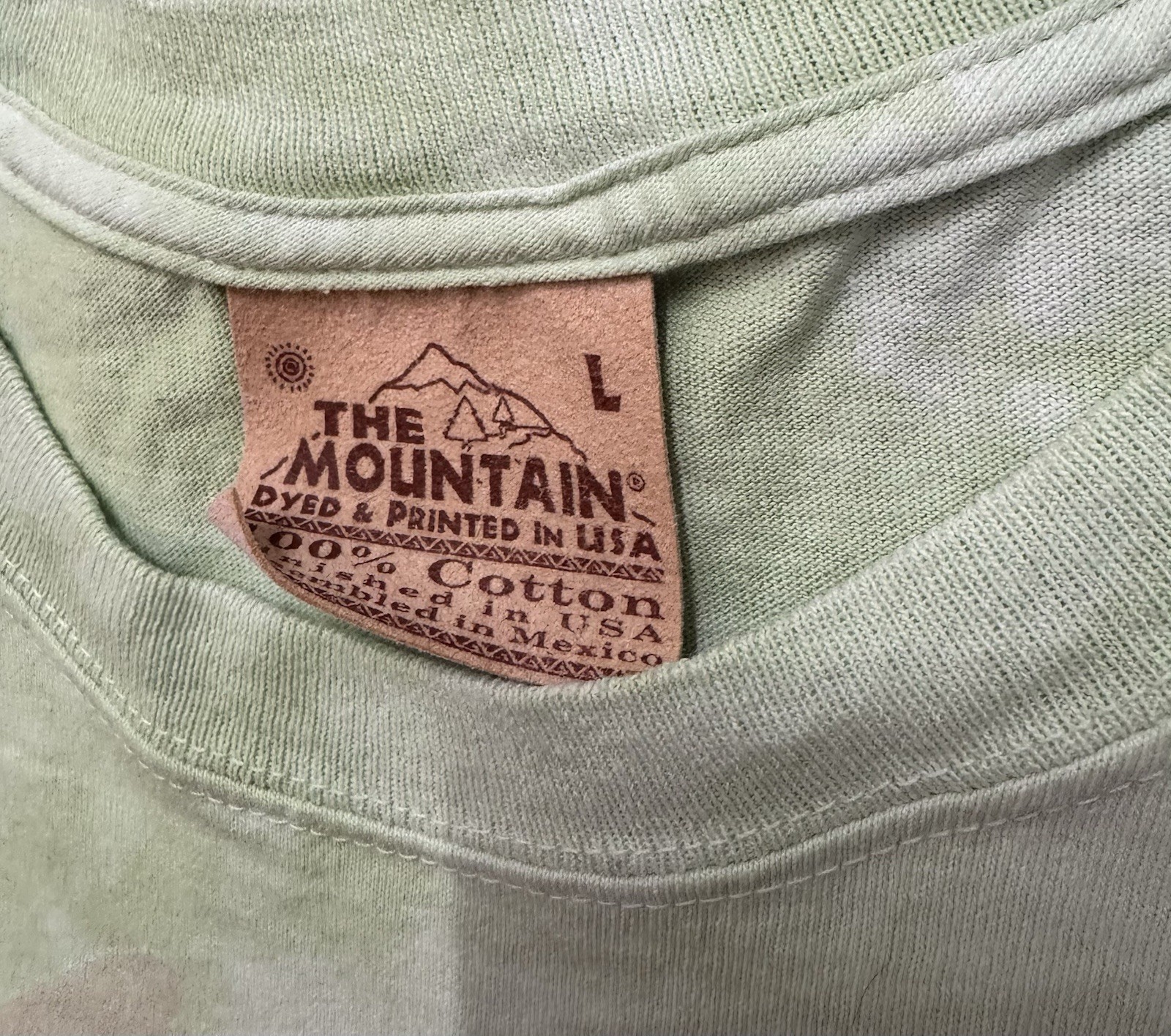 The Mountain Dragonfly Shirt Adult Large Green Tie Dye 2009 Y2K Retired Logo gallery