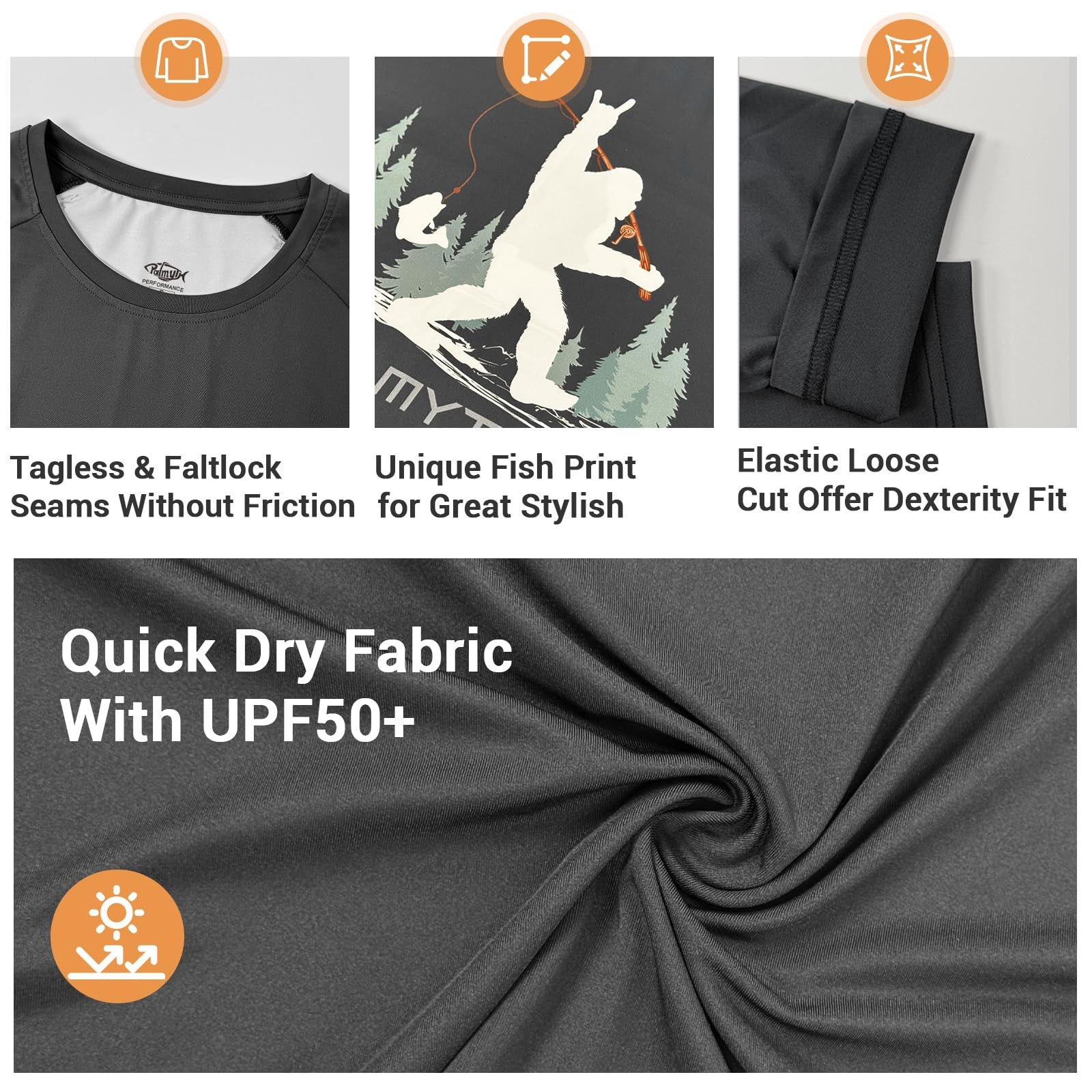 Fishing Shirts for Men Long Sleeve UPF 50+ Sun Protection UV T Shirt Tee gallery