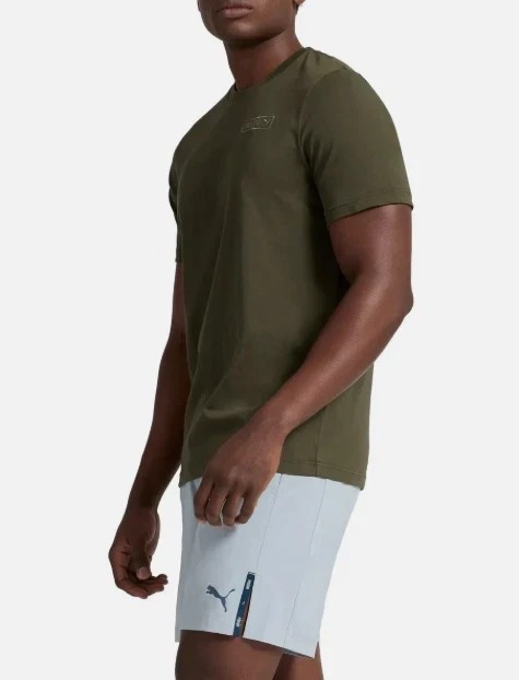 Puma Men’s Logo Active Tee Shirt Stretch Green Size M- 1865556 – No Tag