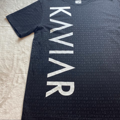 Kaviar Oak and Marble Private Label Black T-Shirt Size Large