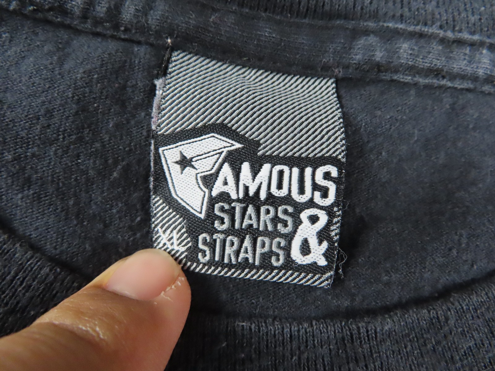 Vintage Famous Stars & Straps Shirt Mens XL Black Angel Wings Punk Grunge Y2K gallery