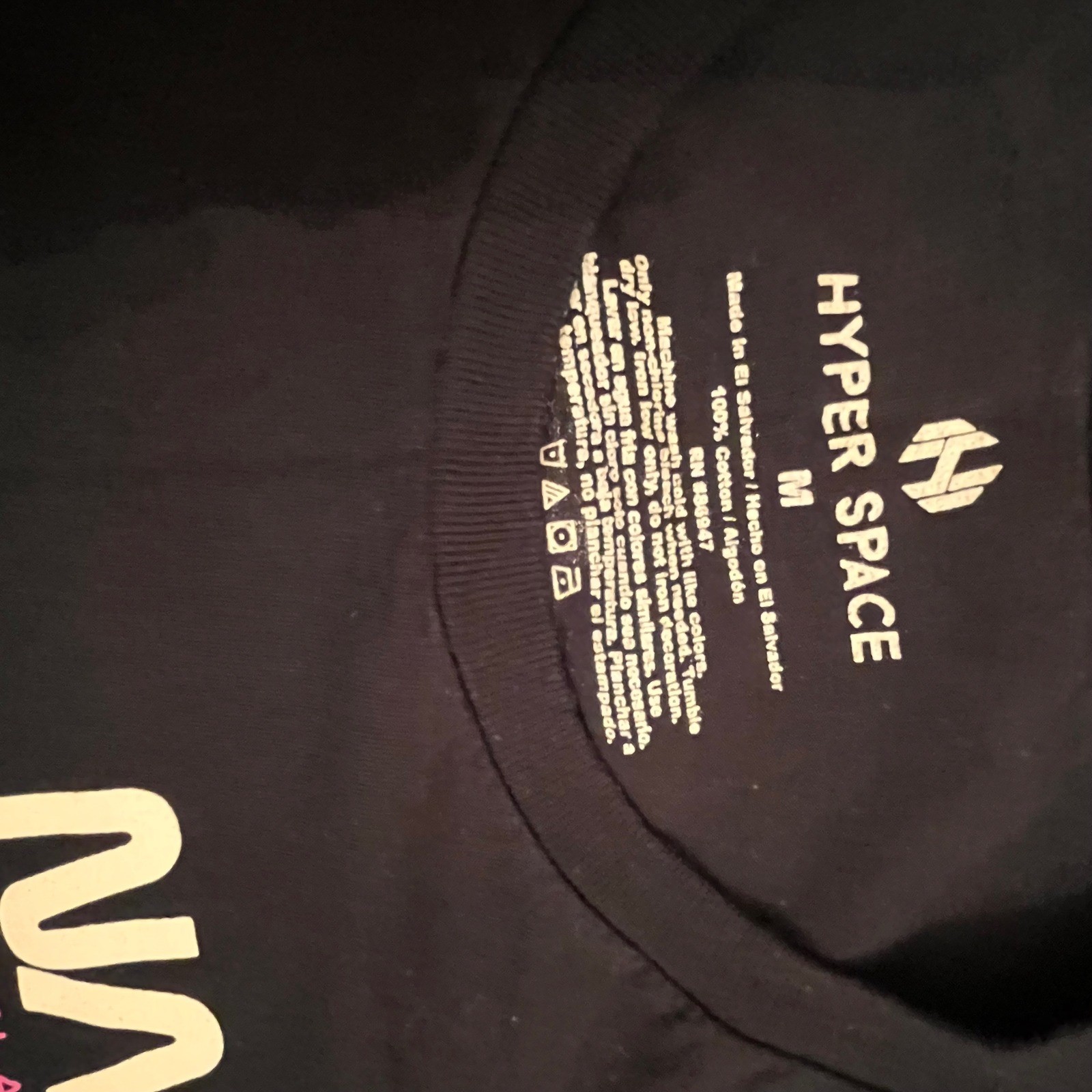 NASA Astronaut Graphic T Shirt Black Short Sleeve Crew Neck Size M Hyper Space gallery