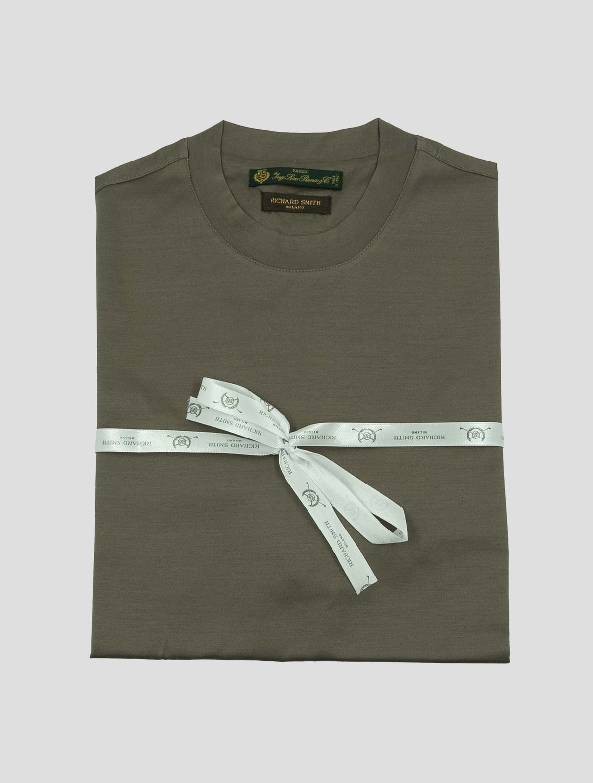 NEW RICHARD SMITH TAUPE LORO PIANA COTTON T-SHIRT EU 56 - US 46 - 2XL RS3 gallery