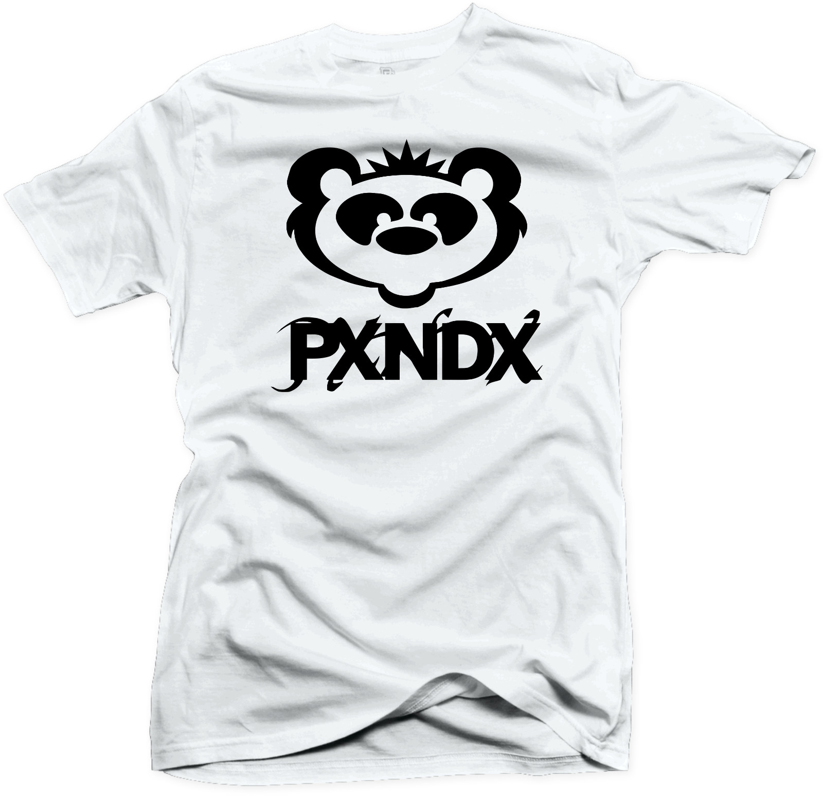 PXNDX PANDA PLAYERA BLANCA / WHITE T-SHIRT BANDA ROCK MONTERREY MEXICO UNISEX