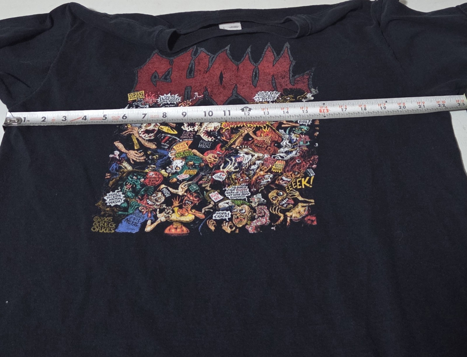Ghoul Splatterthrash Graphic T-Shirt Large Punk Streetwear Rat Fink Grunge gallery
