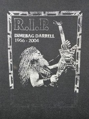Vintage Dime Bag Darrell 1966-2004 RIP T-shirt Size Large Pantera