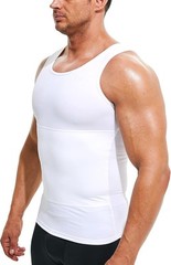 Mens Compression Shirt Slimming Body Shaper Vest Tummy Control Undershirt
