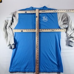 Eskimo Joe’s 2-tone Henley, Lt Blue w/Gray Raglan Sleeves, XL, Logo, EUC