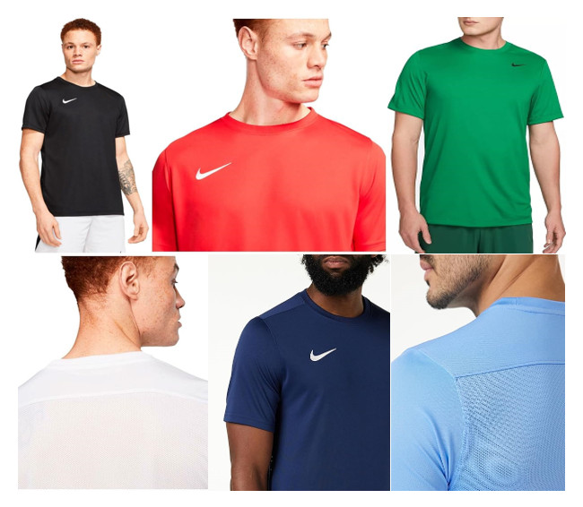 Nike Men's Athletic Dri-Fit T-Shirt Park VII Crew Neck Sports Gym Football Tee gallery