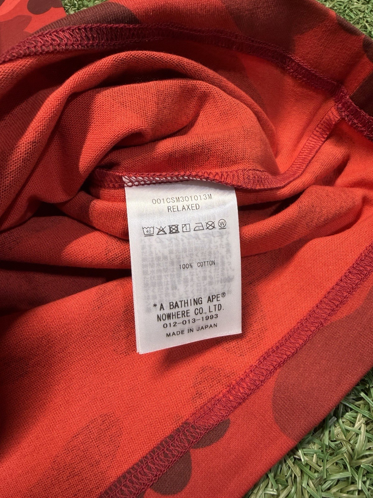 A Bathing Ape Red Color Camo Relaxed Fit Tee gallery