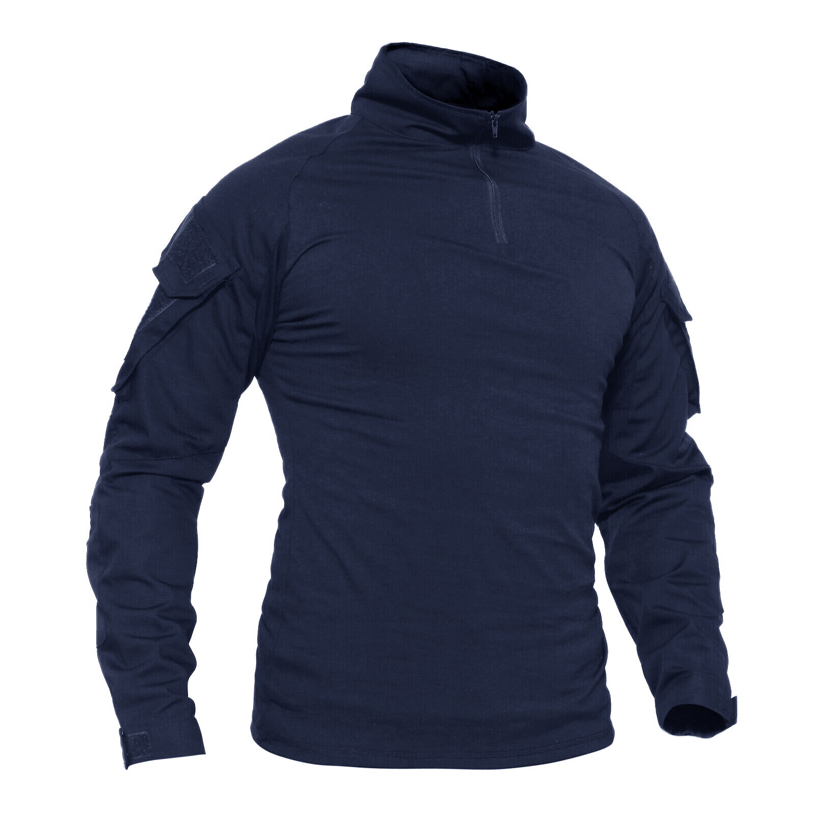 Men's Hunting T-Shirt Long Sleeve Ripstop Tactical Training 1/4 Zip Pullover US gallery