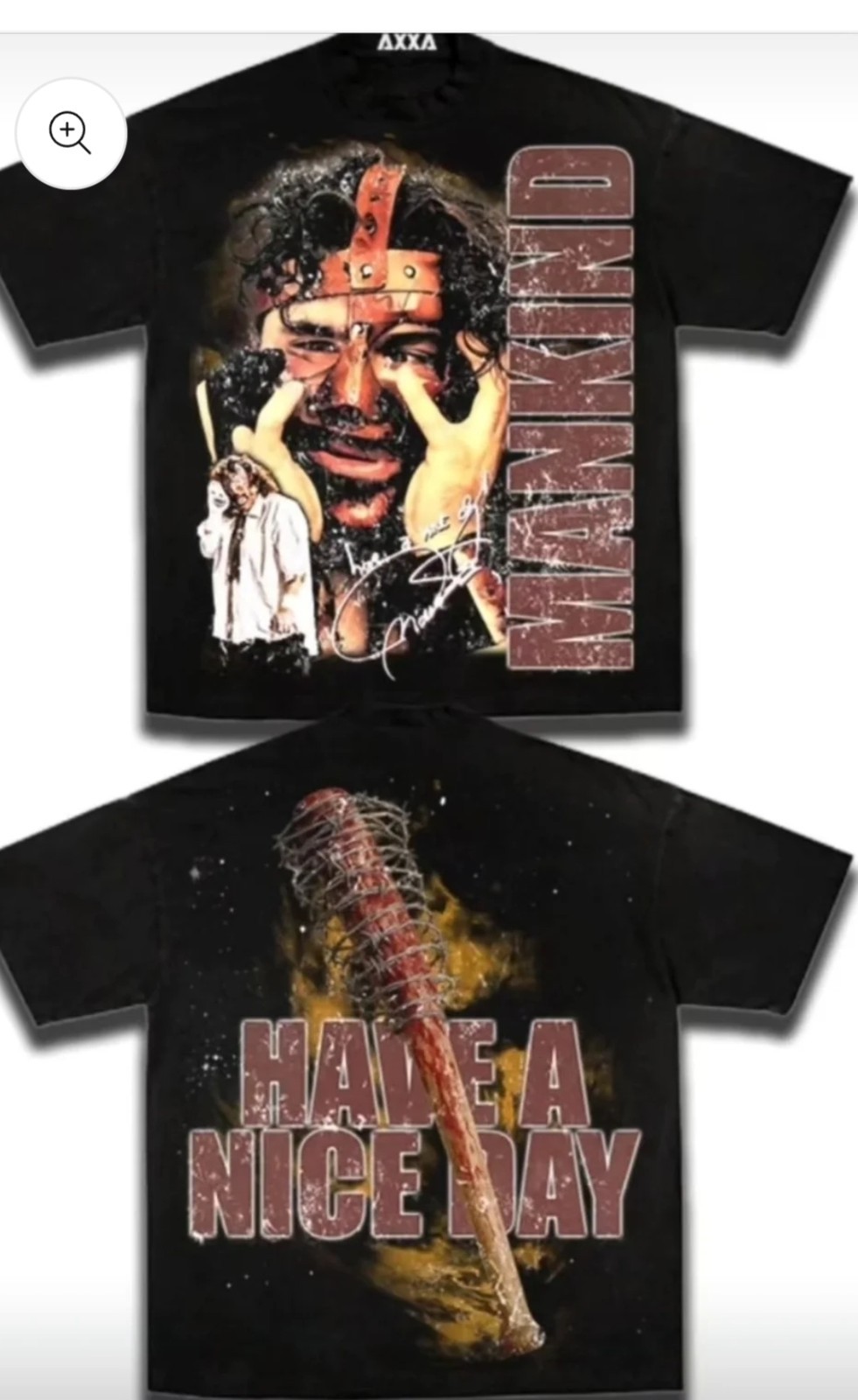 MANKIND HAVE A NICE DAY ON A SHAKA HEAVYWEIGHT GARMET DYED T SHIRT "MODERN" gallery
