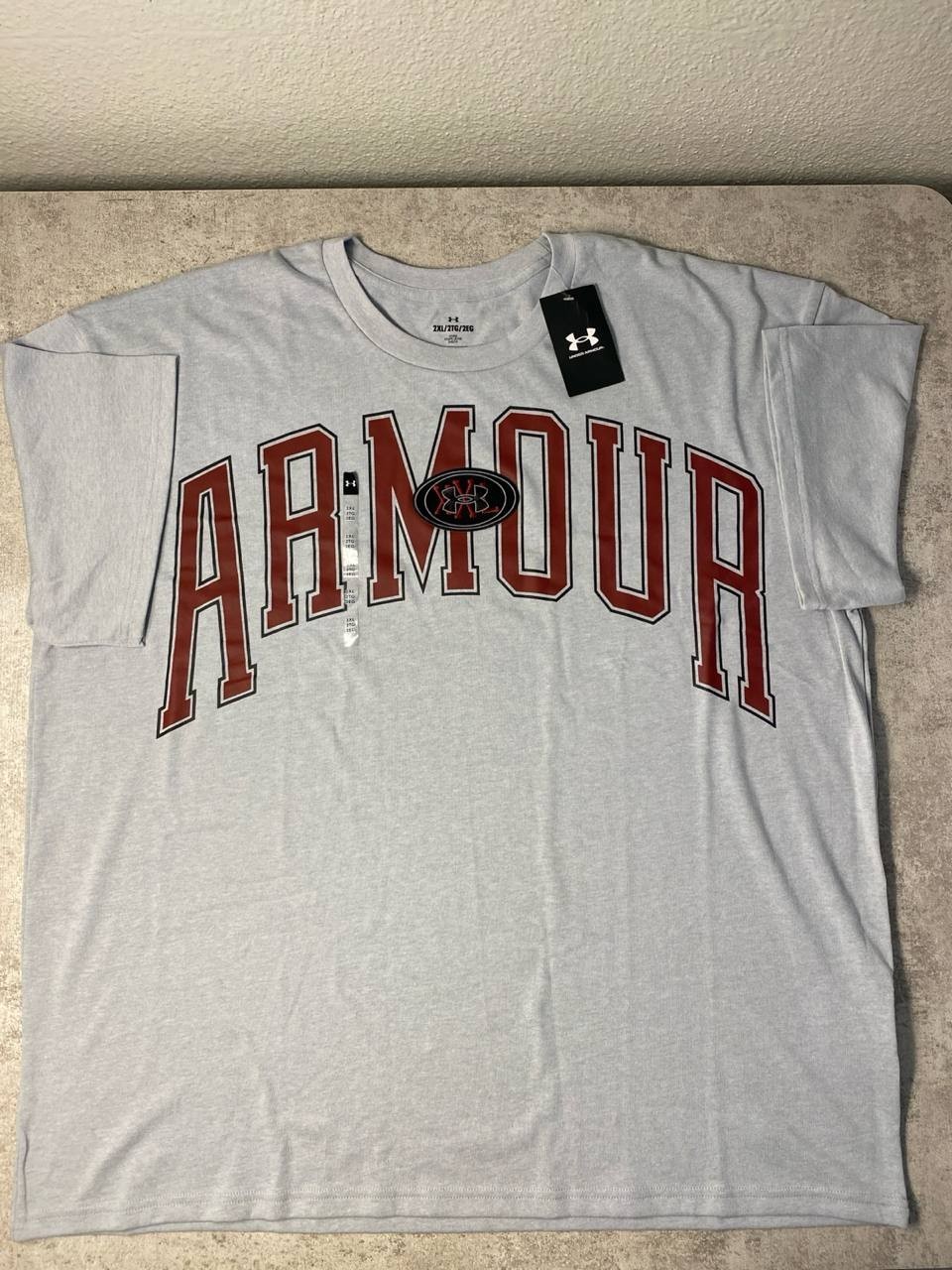 Under Armour Men’s ARMOUR Graphic T-Shirt Gray 2XL XXL New With Tags NWT gallery