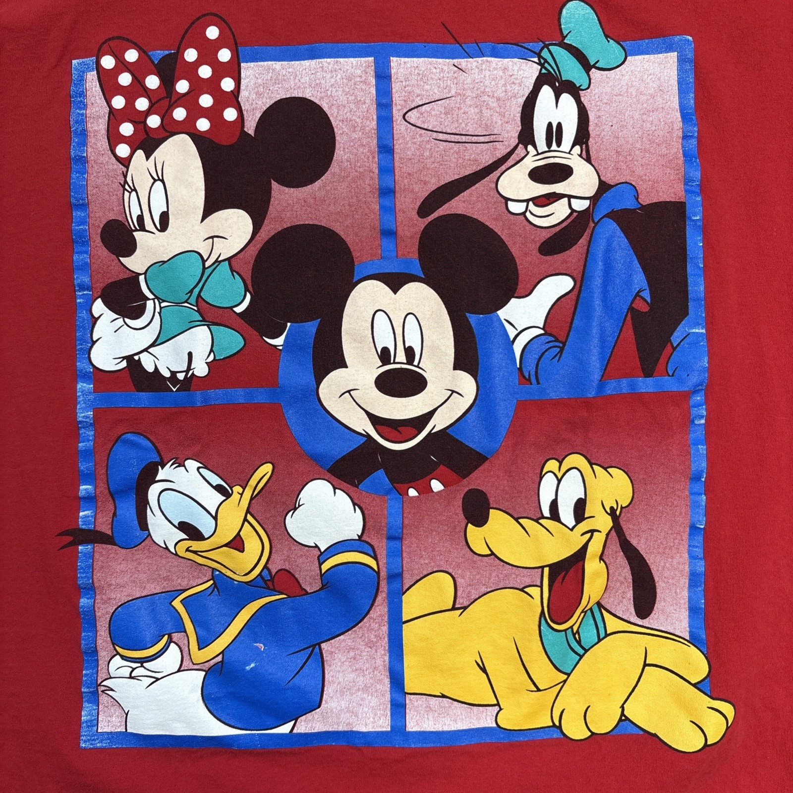 Vintage Mickey Unlimited T- Shirt Minnie Red Usa One Size Fits All Single Stitch gallery