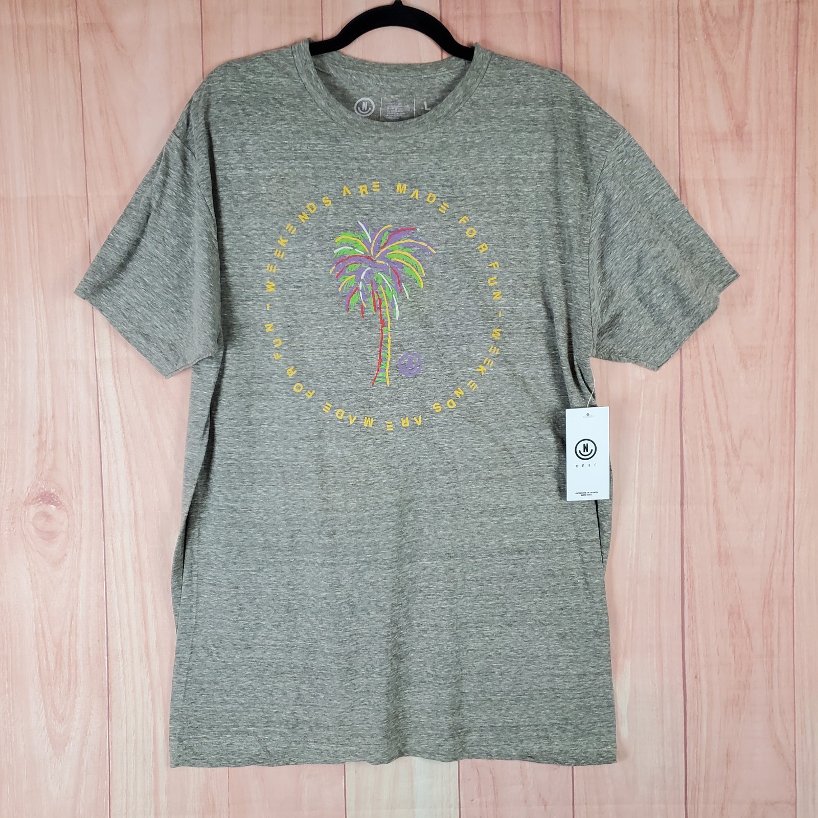 Neff Mens Shirt Large Gary 100% Cotton Crew Neck Short Sleeve Pullover Outdoor gallery