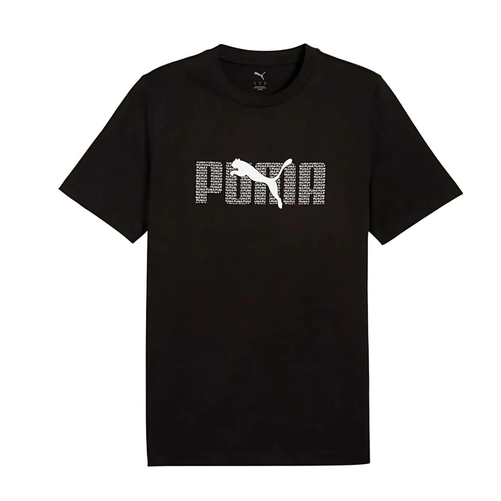 PUMA Essentials Logo Lab Tee, Men’s T-Shirt – Black/White, Red,