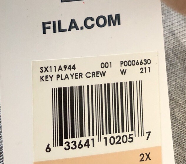 SELECT SIZE- Fila Key Player Crew Shirt - Black gallery