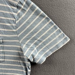 Faherty Shirt Mens Medium Blue Striped Pocket Tee 100% Cotton Nautical Preppy