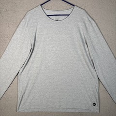Outerknown H2OK Tee Shirt Mens Size 2XL Gray Waffle Textured Long Sleeve UPF 30+