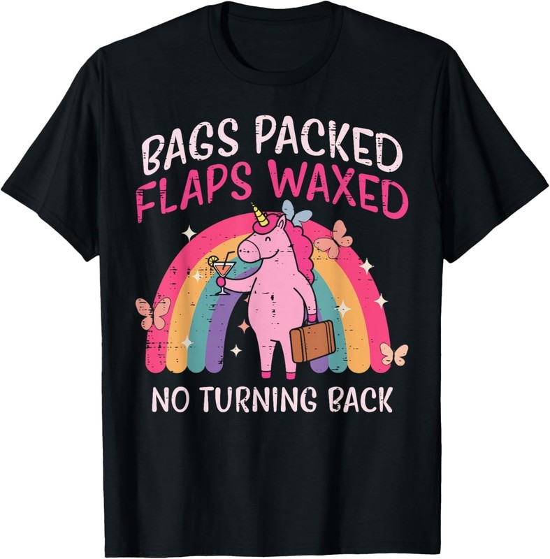 Bags Packed Unicorn Funny Inappropriate Vacation Women Gift Unisex T-Shirt