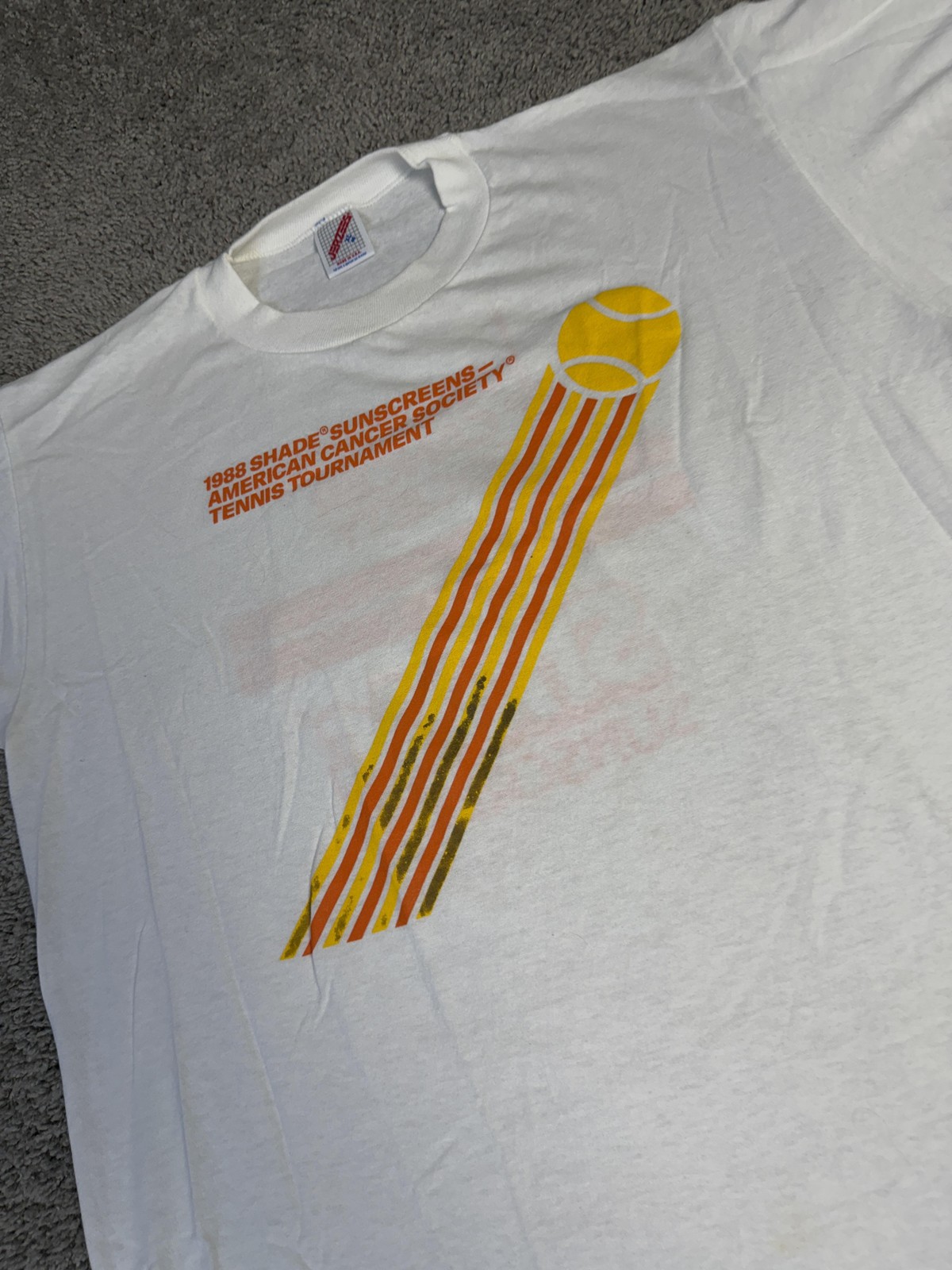 Vintage Tennis Shirt Mens XL Shade Sunscreens American Cancer 1988 Tournament gallery