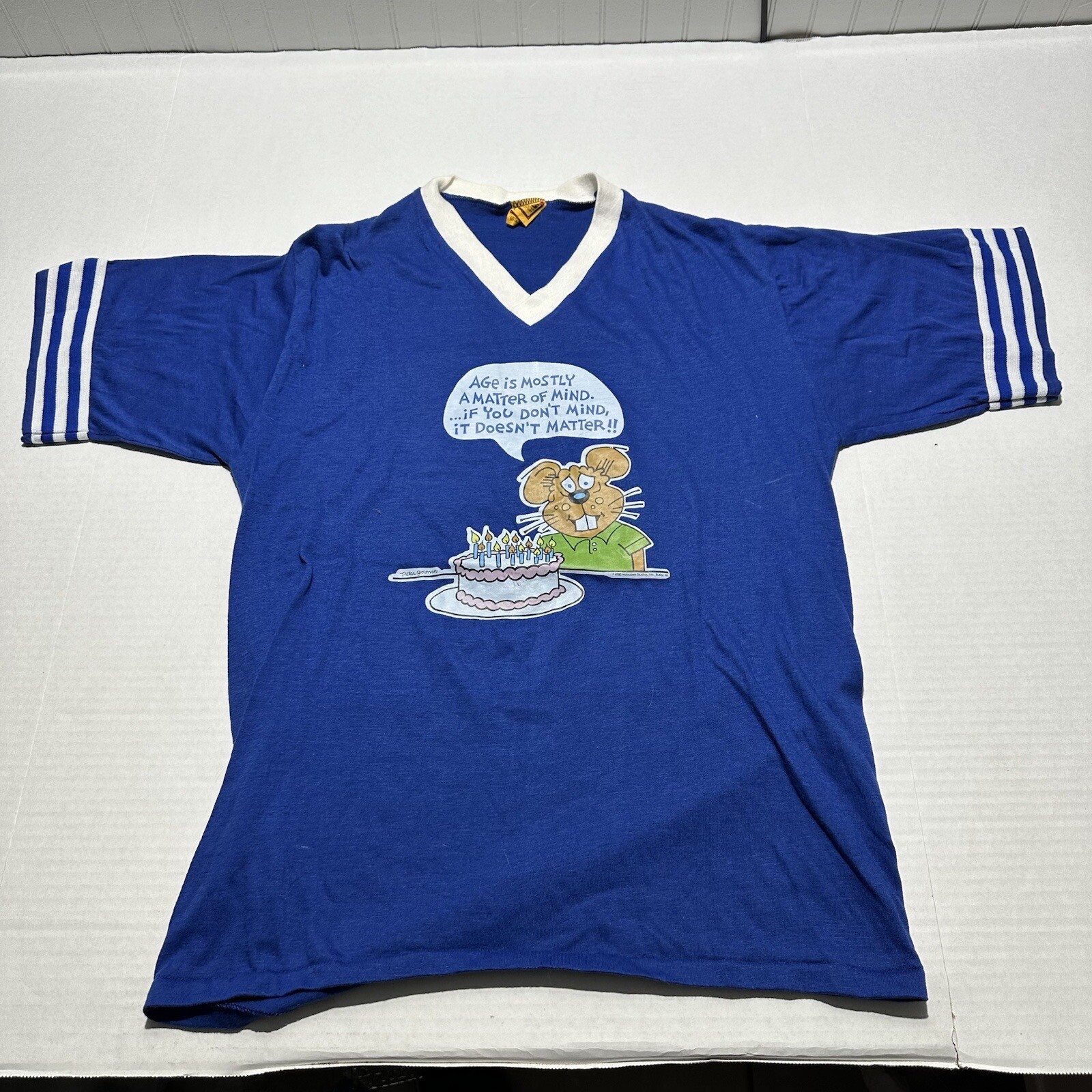 Vintage Humor Aging T-Shirt Mens L Funny Novelty Single Stitch Novelty Baseball gallery