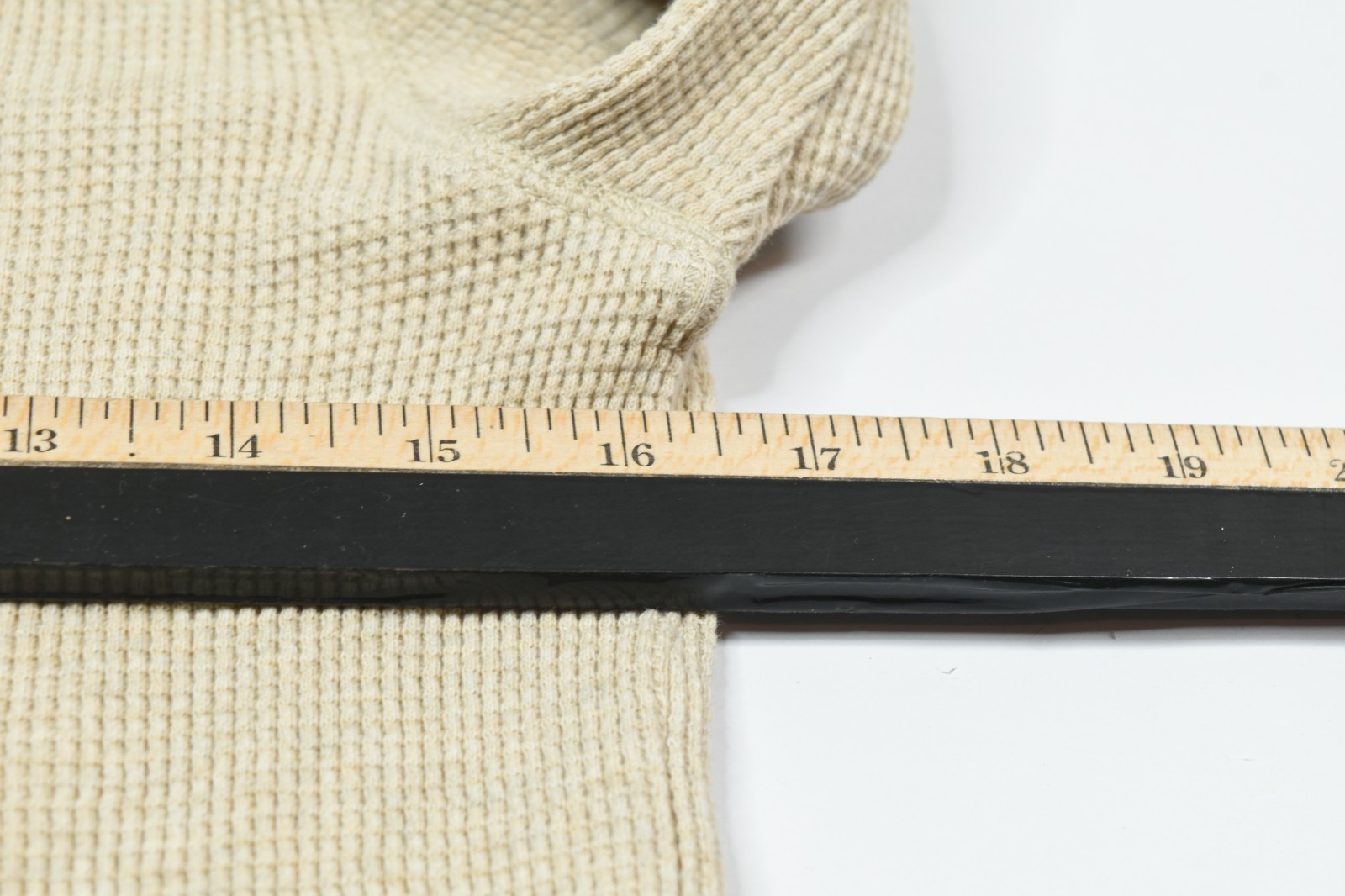 Polo Ralph Lauren Waffle-Knit Thermal Shirt Mens Small Beige Long Sleeve Slim gallery