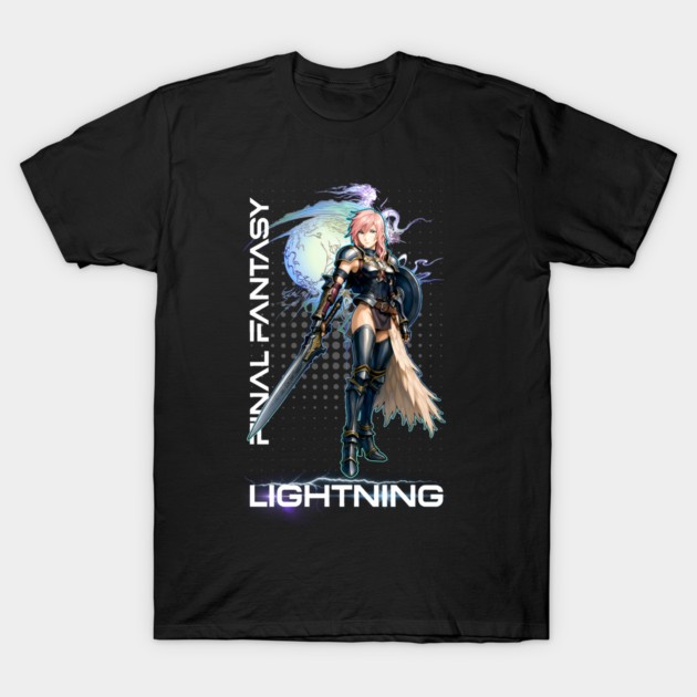 Lightning Waifu Shirt, Anime Final Fantasy XIII Waifu Senpai Black T Shirt V1