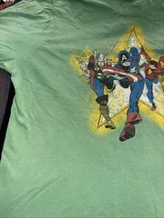 Tee Shirt: THE AVENGERS (early Marvel theme) with original tags L/XL No Tag