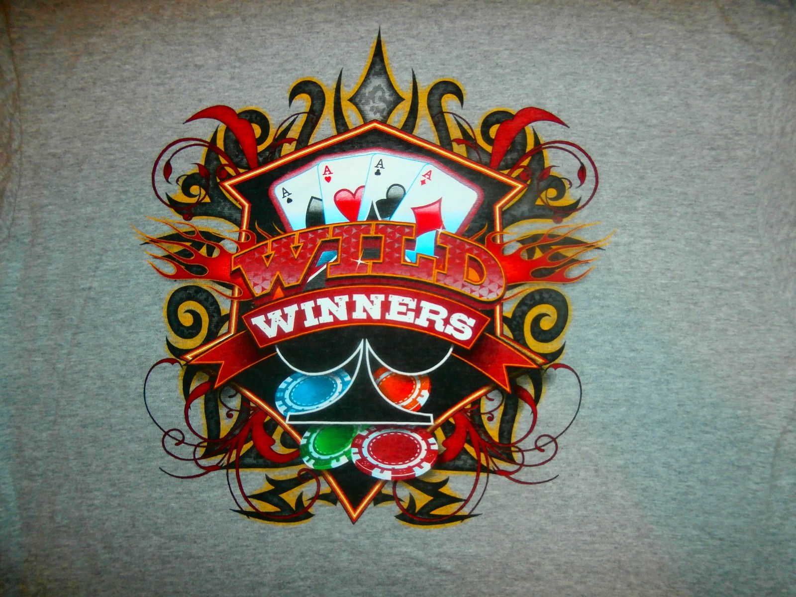 UNIQUE CARNIVAL PLAYERS CLUB POKER WILD WINNERS T-Shirt Mens XL CASINO VTG DELTA gallery