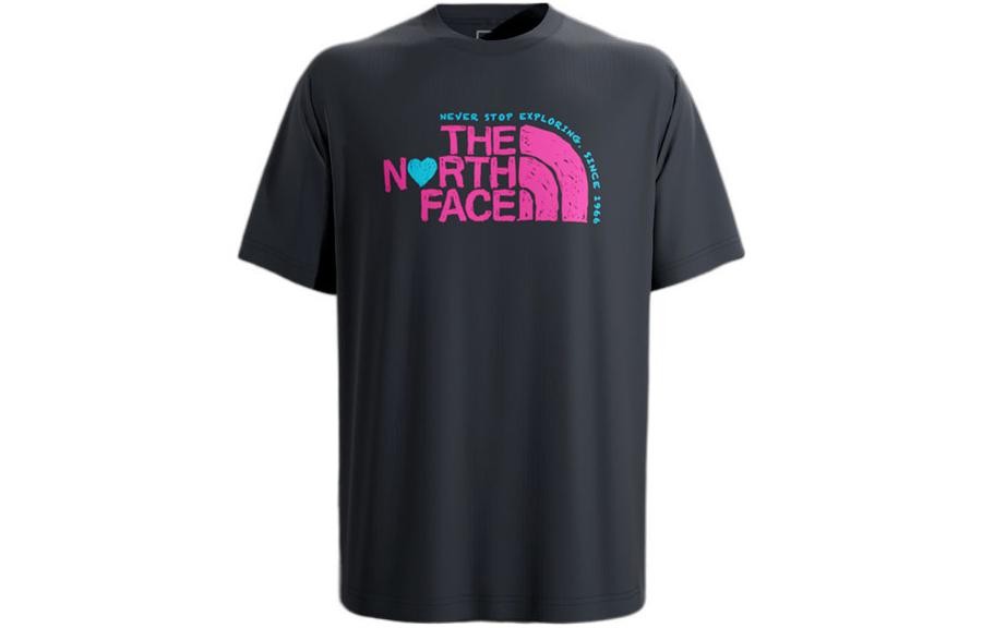 The North Face Heart Series Ss22 Heart Logo Letter Print Solid Color Round Neck gallery