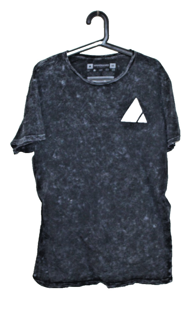 Vanguard Venom Graphic T-Shirt Mens M Black Acid Wash Logo Tee Australia