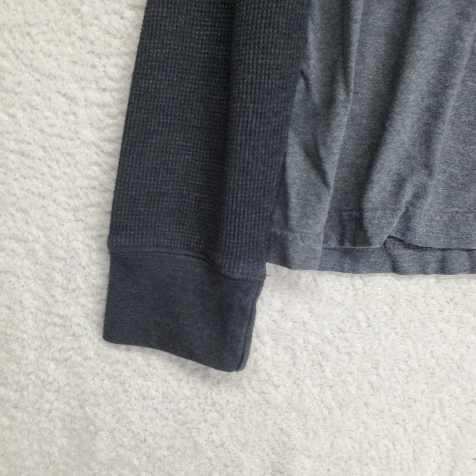 Men's Ringer Twofer Shirt Medium Gray Black Thermal Sleeve MMA Y2K Skater 90's gallery