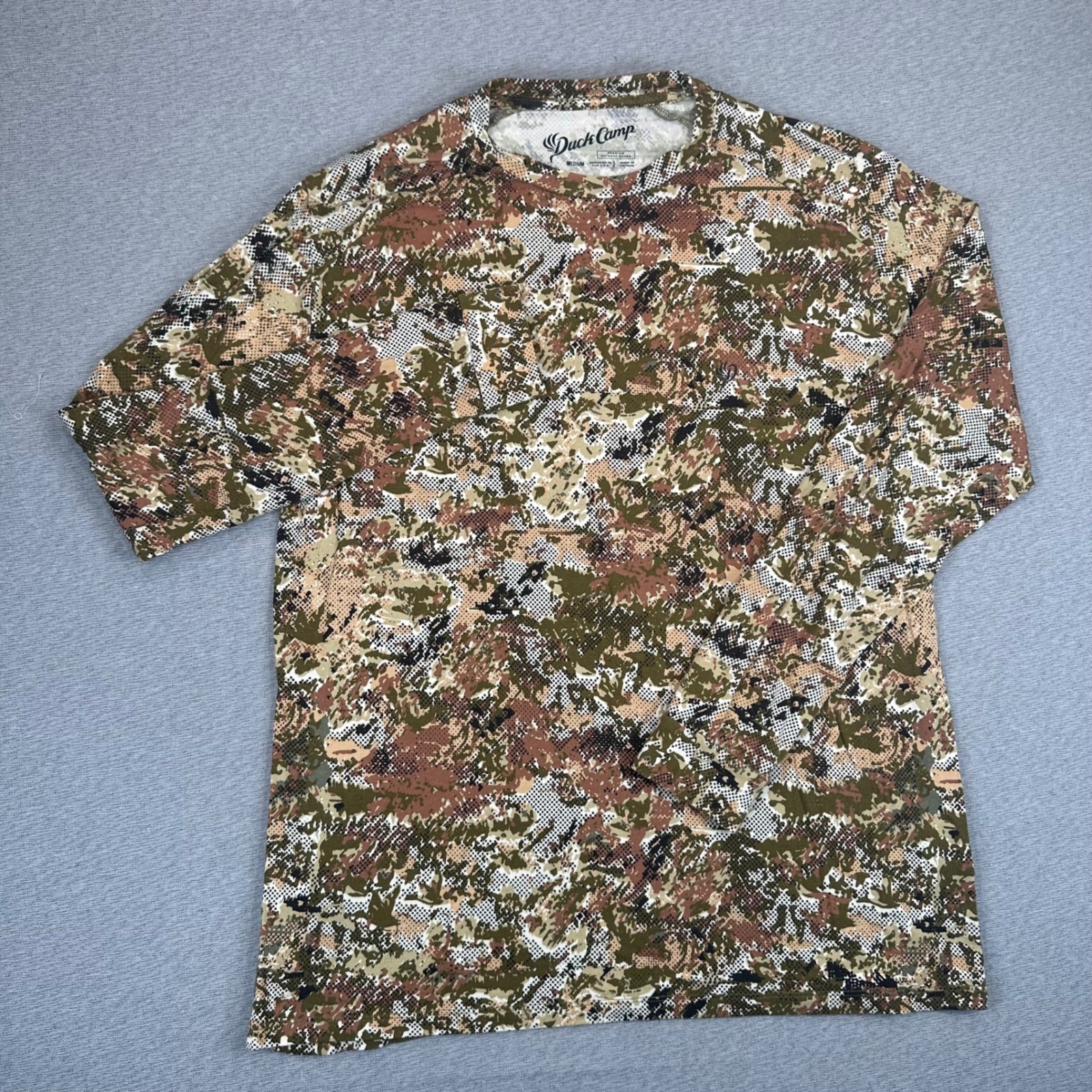 Duck Camp Long Sleeve Shirt Mens Medium Bamboo Crew Early Season Wetland Camo gallery