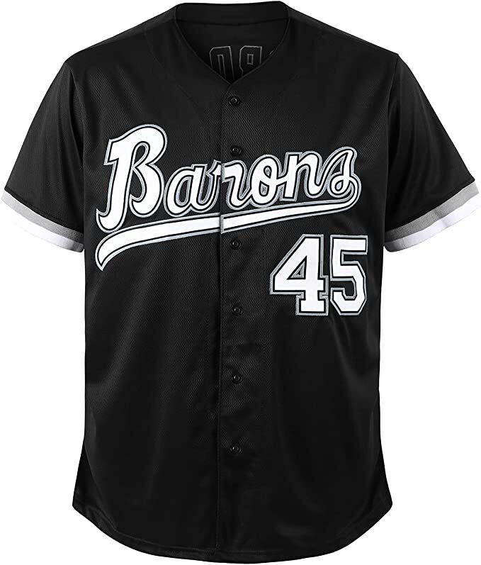 Tocament Birmingham Barons Michael Jordan 45 Baseball Jersey Black Size LARGE gallery