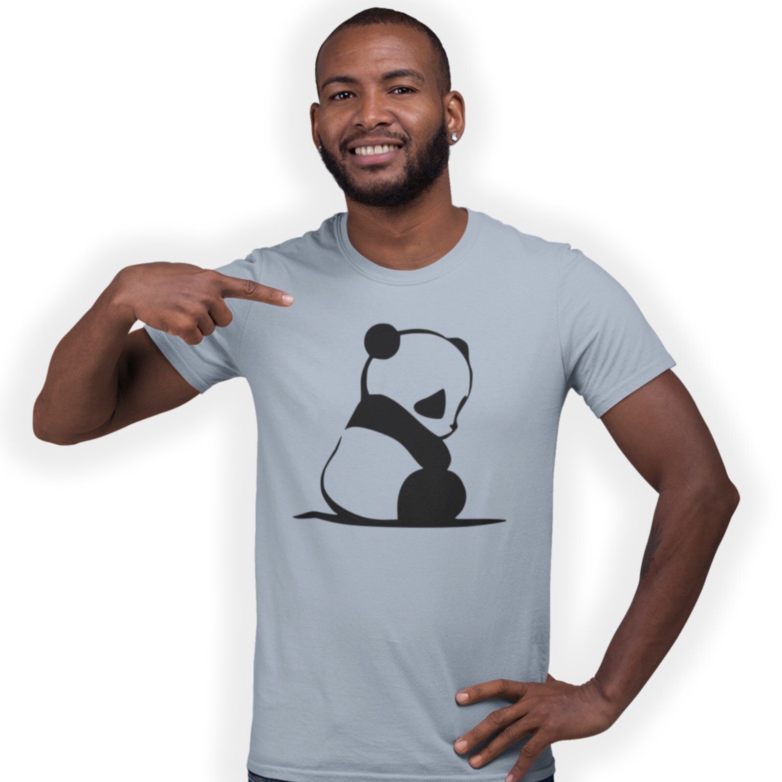 Cuddly Panda Cartoon Style Hand Printed T-Shirt Gift Size S - 3XL gallery