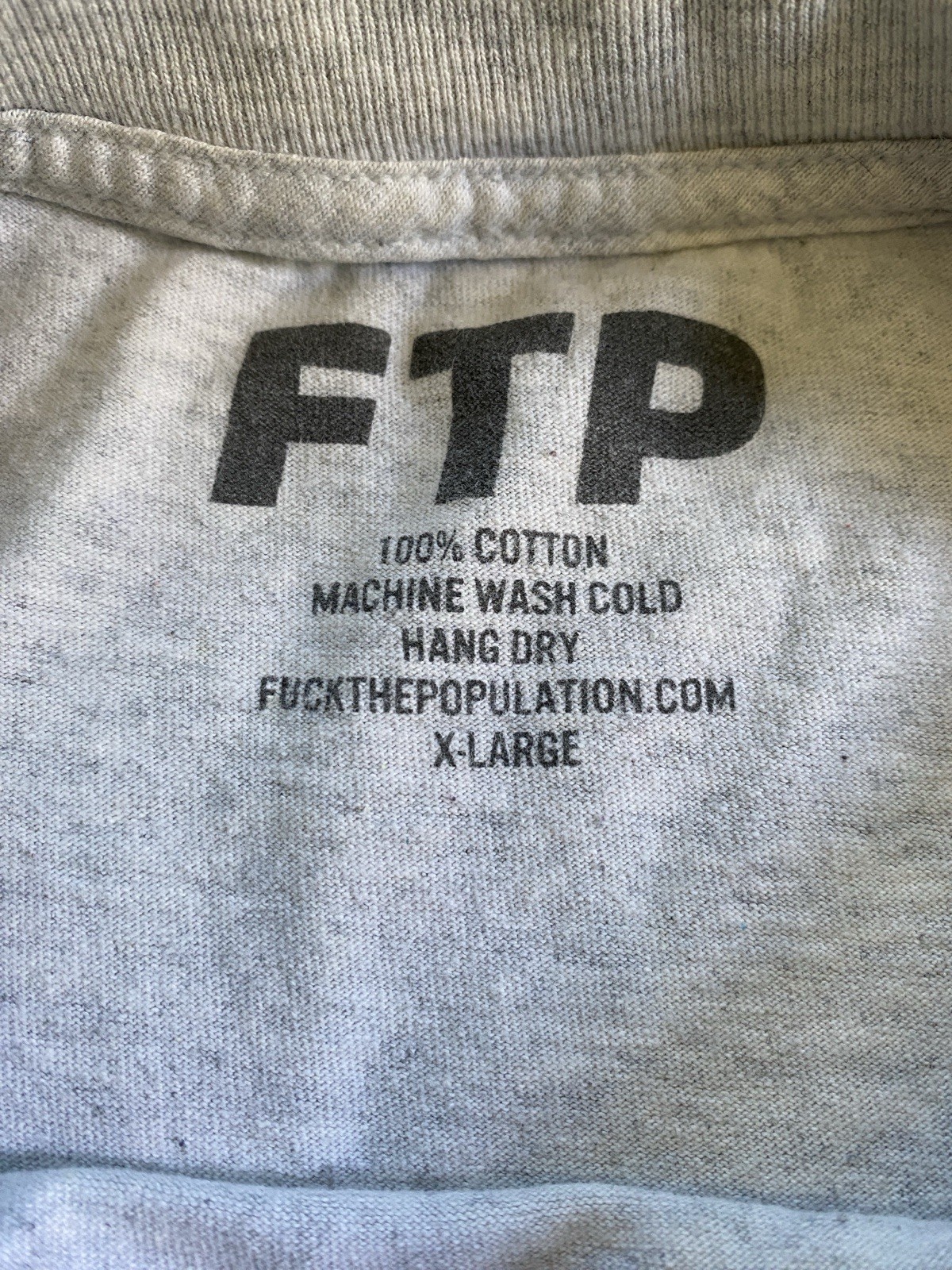 FTP Men's Shirt XL Heather Grey Logo Graphic Tee Streetwear G59 Grey 59 gallery