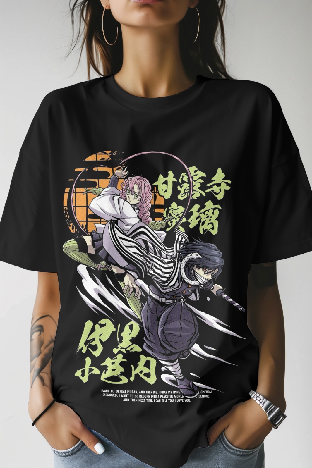Demon Slayer Shirt Obanai Mitsuri T-Shirt Tanjiro KNY Anime Zenitsu Muzan Tee gallery