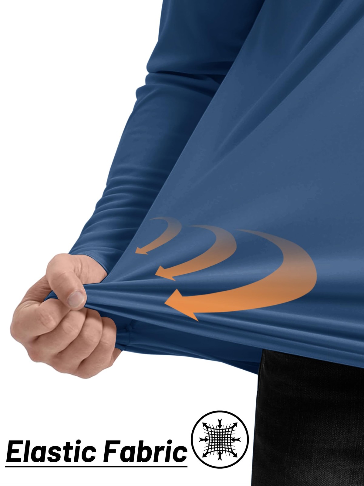TACVASEN Sun Protection Shirts for Men Long Sleeve 1/4 Medium, #01blue Grey gallery