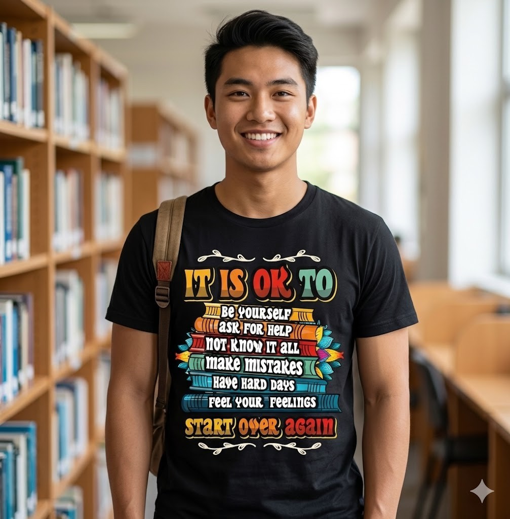 Mental Health Make Mistakes Be Yourself Inspirational T-Shirt - H057 gallery