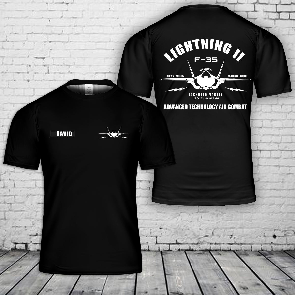 Custom Name F 35 Lightning II 3D T Shirt_wu0_42