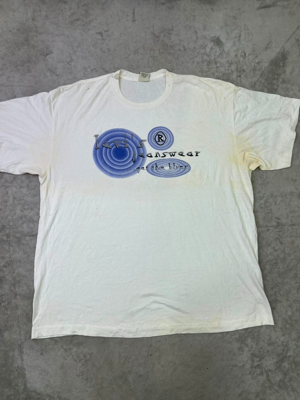 Vintage 1990s Levi’s Jeanswear USA Made Single Stitch Graphic T Shirt XL