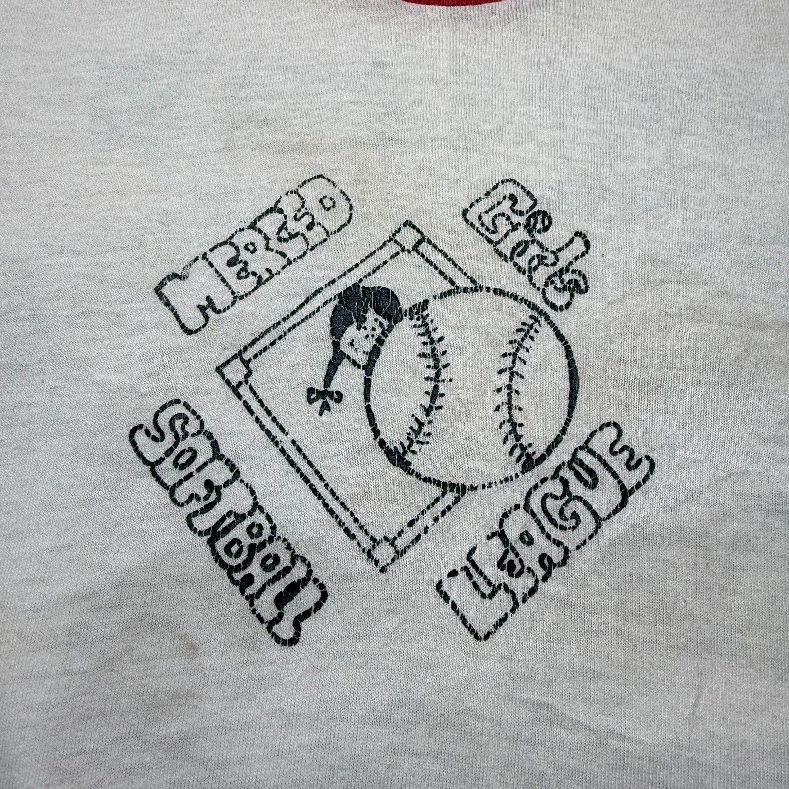 Vintage 70s Merced Girls Softball League Weller's 69 Ringer T-Shirt - Medium gallery