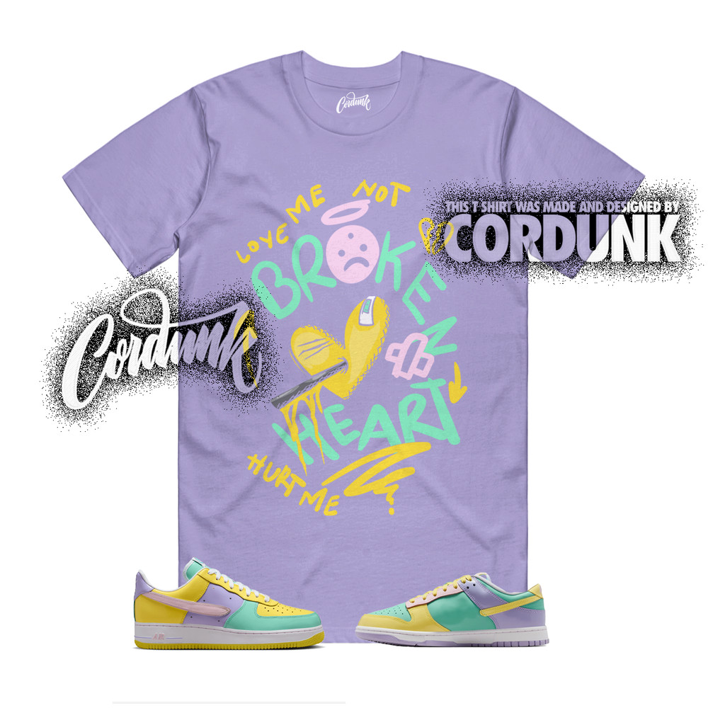 Dunk Easter Air Force 1 Emerald Yellow Hydrangeas Pink Foam Shirt Match BROKEN