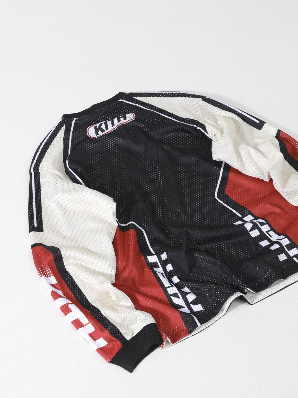 KITH Retro Color Block Laser Cut Racing Mesh Long Sleeve Tee Unisex gallery