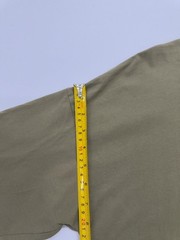 Pull&Bear Mens T-Shirt Olive Logo Size M Regular Fit Tagless Crew Neck