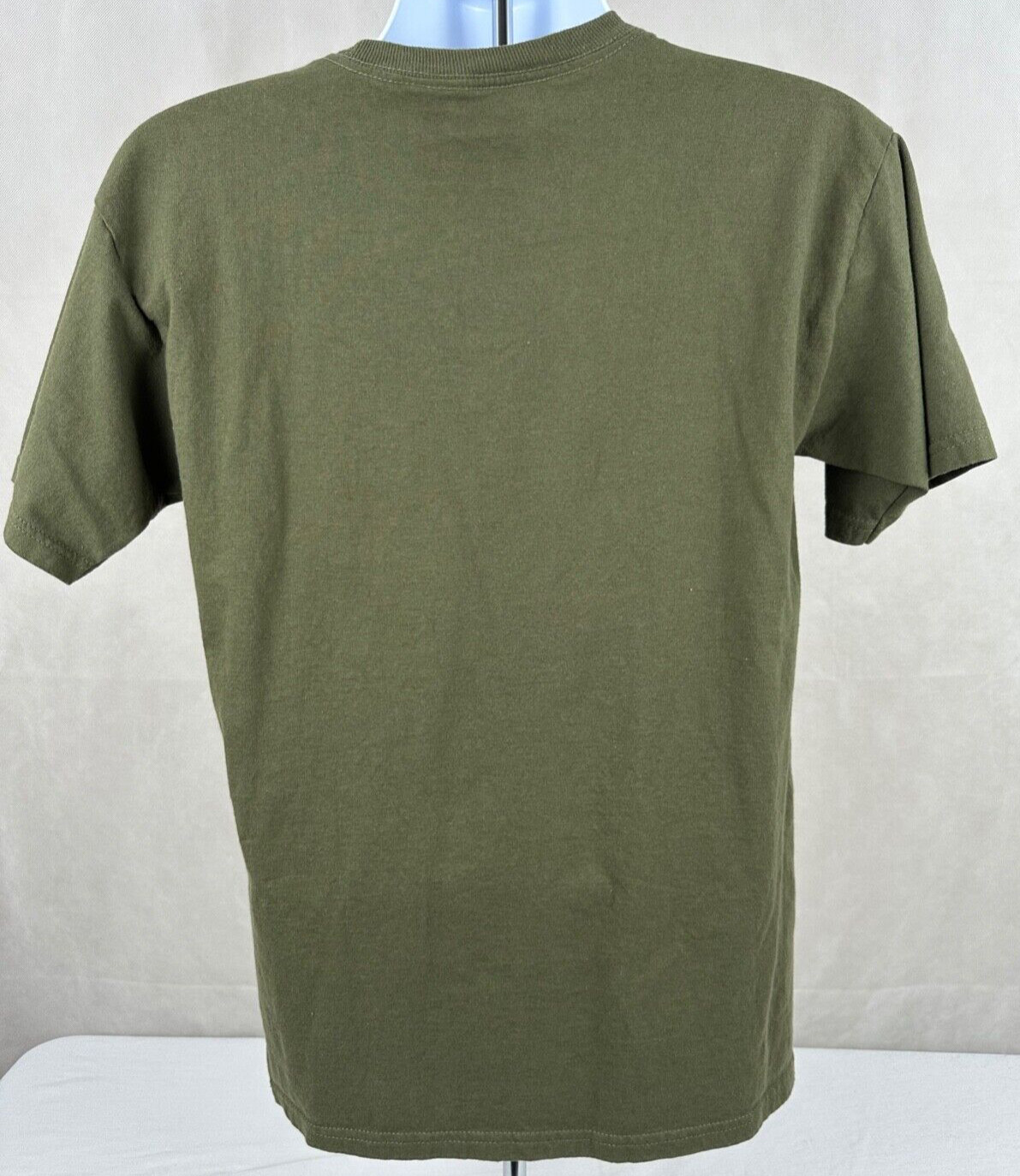Hurley Mens M Olive Green Graphic T Shirt Yellow Logo Crew Neck Short Sleeve gallery