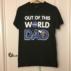 Fifth Sun Mens NASA Out of this World Dad Space Black Fathers Day Size Small NWT