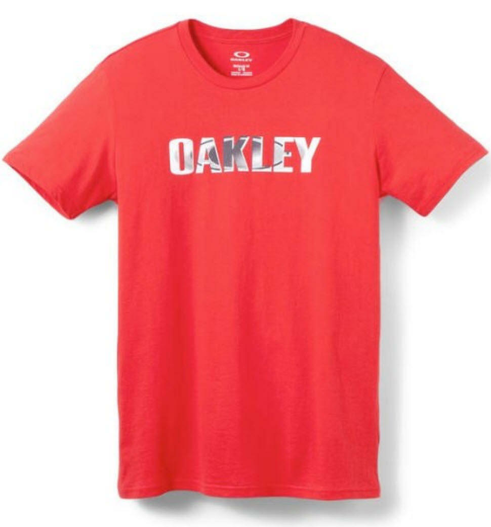 Oakley Men's Sentry Cotton Short Sleeve T-shirt Red White Gray Blue Orange gallery
