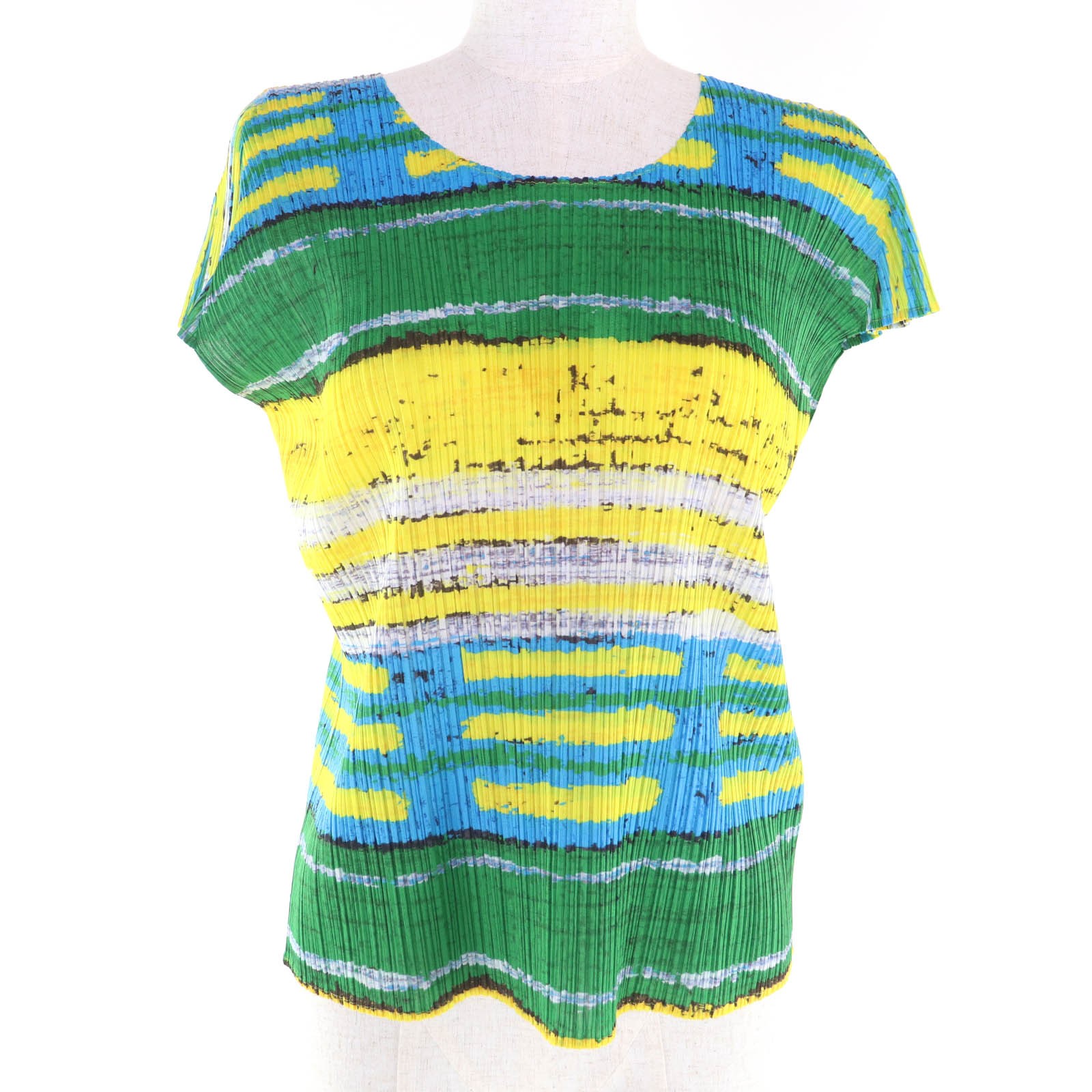 Issey Miyake PLEATS PLEASE PLEATS PLEASE All-over print Polyester T- - DUTY FREE gallery